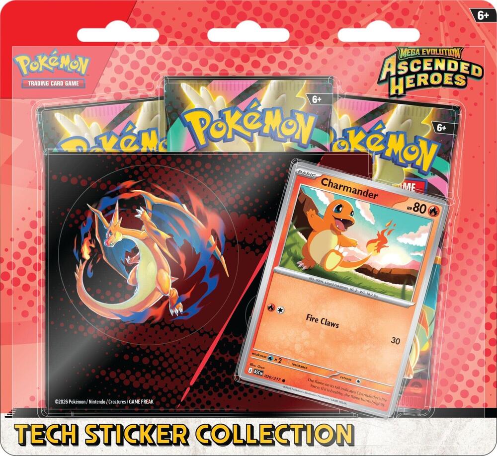 Pokémon Ascended Heroes Tech Sticker Collection - Charmander front
