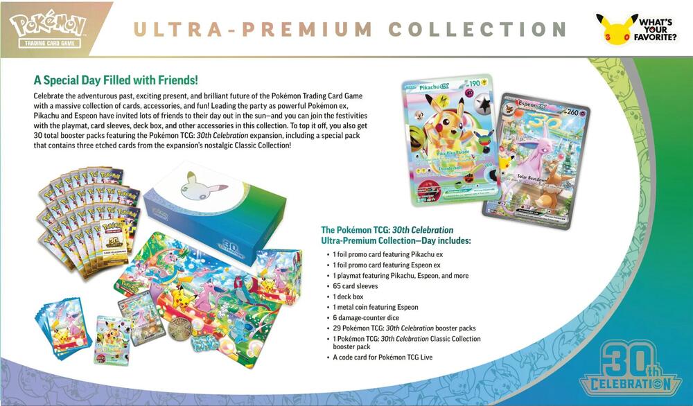 Pokémon 30th Celebration Ultra-Premium Collection - Day back