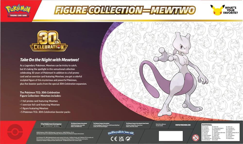 Pokémon 30th Celebration Figure Collection - Mewtwo back